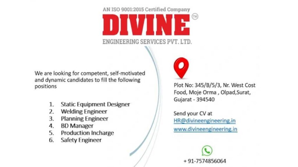 Divine job vacancy details